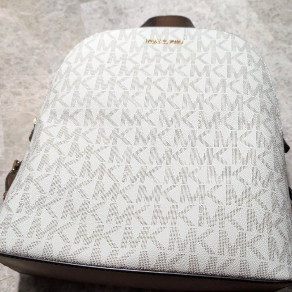 KORS Michael Kors Backpack-White Monogram-Brand New with Tags